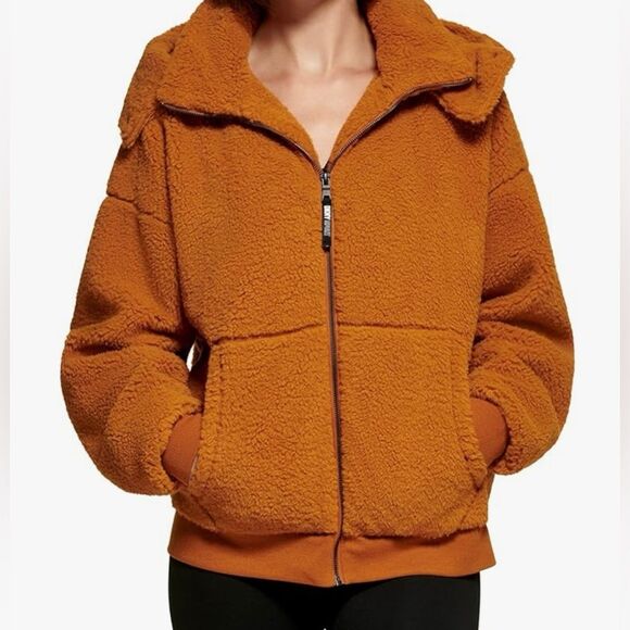 DKNY Women’s Sport Hooded Roebling Fleece Jacket Size Small - Picture 2 of 14